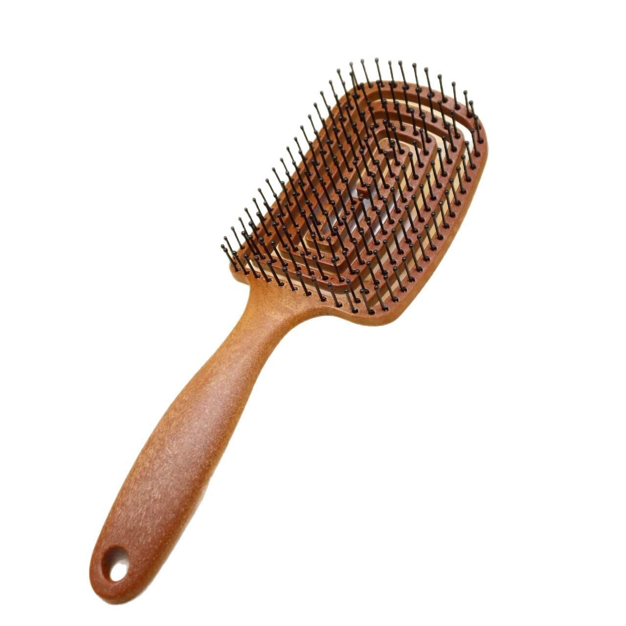 Masaje transfronterizo hueco pein de madera cabello largo damas flojo cabello casero mosquito pein de cerdas de cerdo pein de cabello