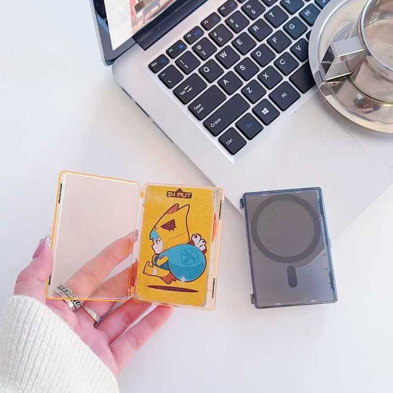Suitable for Iphone17 Magsafe Phone Case Card Holder Magnetic Adhesive Back Sticker Transparent Open-Style Card Holder Back Clip Suitable for Iphone17 Magsafe Phone Case Card Holder Magnetic Adhesive Back Sticker Transparent Open-Style Card Holder Back Clip