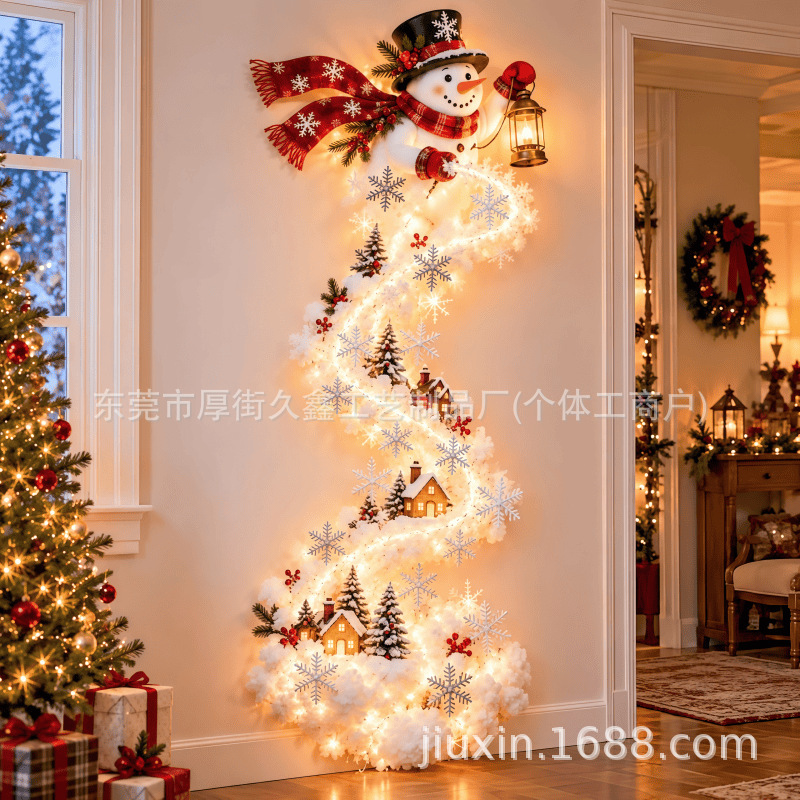 Decoración de Pared del Nacimiento Luminosa de Acrílico con Control Remoto para Hogar en Navidad