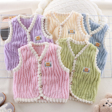 儿童马甲秋冬保暖背心加厚男童宝宝外穿女童时尚坎肩加绒新款洋气