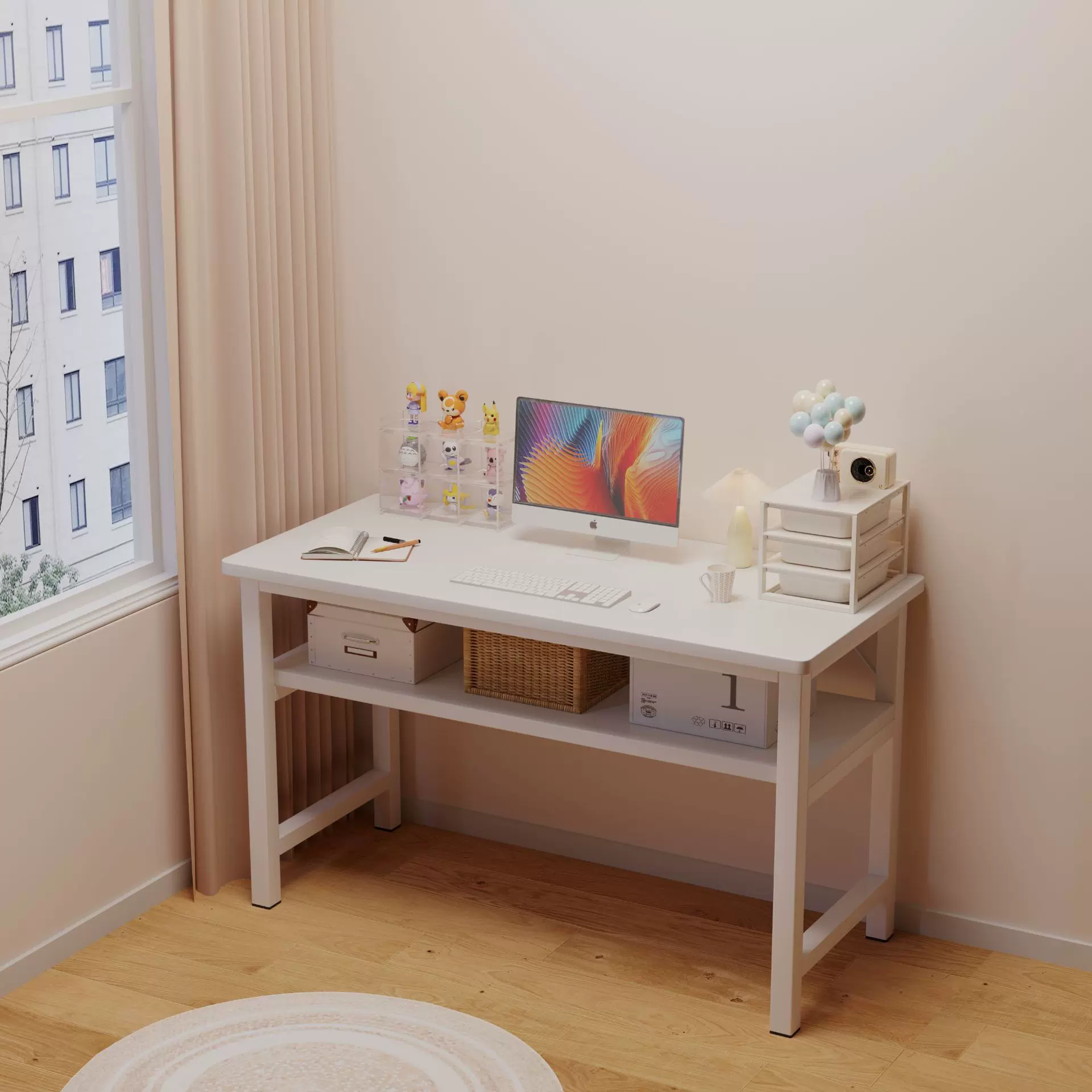 一件代发电脑桌多功能小户型家用卧室电脑台式书桌学生学习桌写字