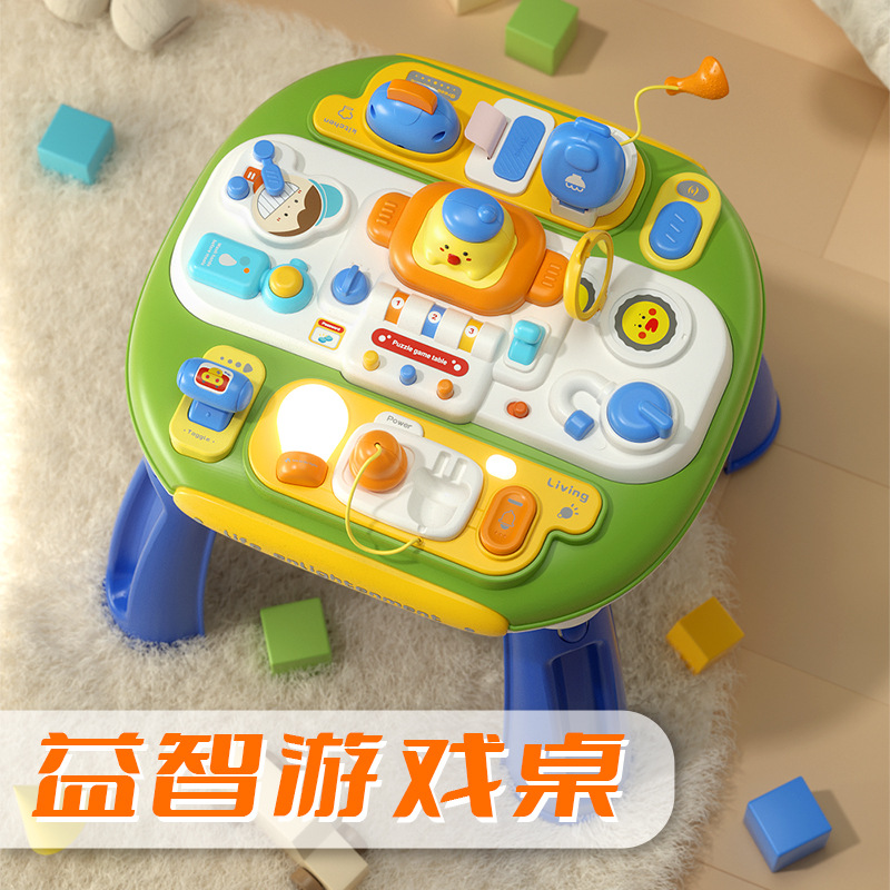 Early Education Learning Table for Children, Multi-functional Game Desk, Toy Desk, Busy Board for Babies, Simulated Toy Table, Educational Gift