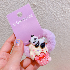 HD12310A02甜甜的一天國潮熊貓時尚小眾小腸發圈少女甜美彈力發繩