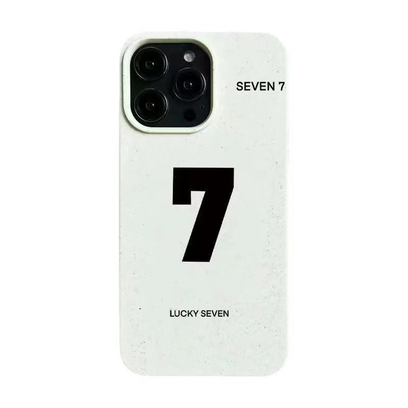 Lucky Number 7 es adecuado para la personalidad de la carcasa del teléfono móvil iphone16 Apple 15pro anti-caída 14 Japón y Corea del Sur 13 Europa y América 12