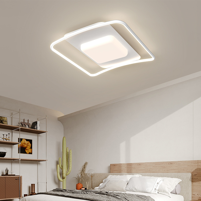 [Selección estricta] lámpara de techo LED lámpara de viento de crema moderna atmósfera simple nueva habitación de lámparas de Guangdong Zhongshan