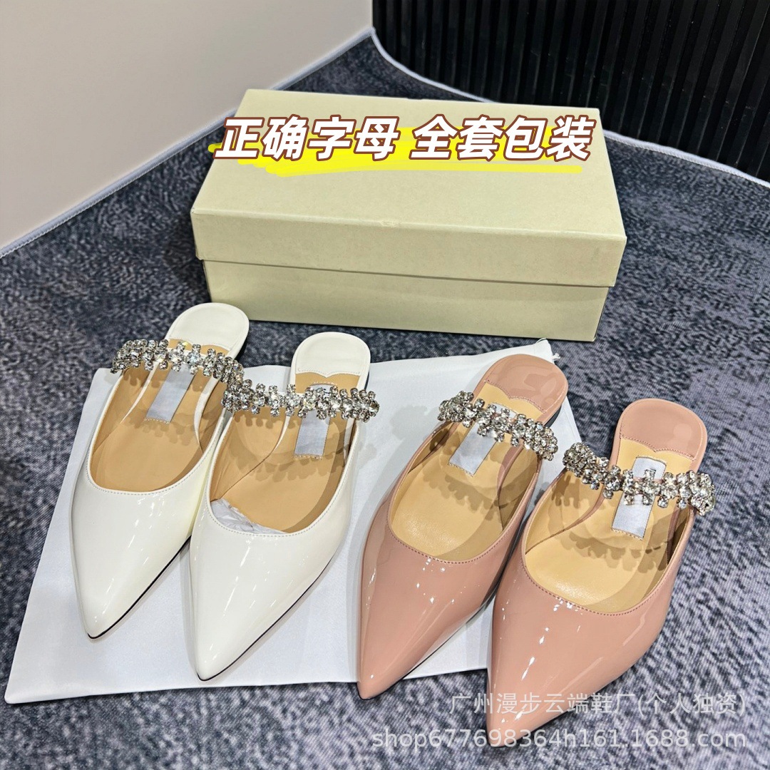 高版本jc气质高跟鞋女2026夏季时尚尖头亮片凉拖通勤细跟高跟鞋女