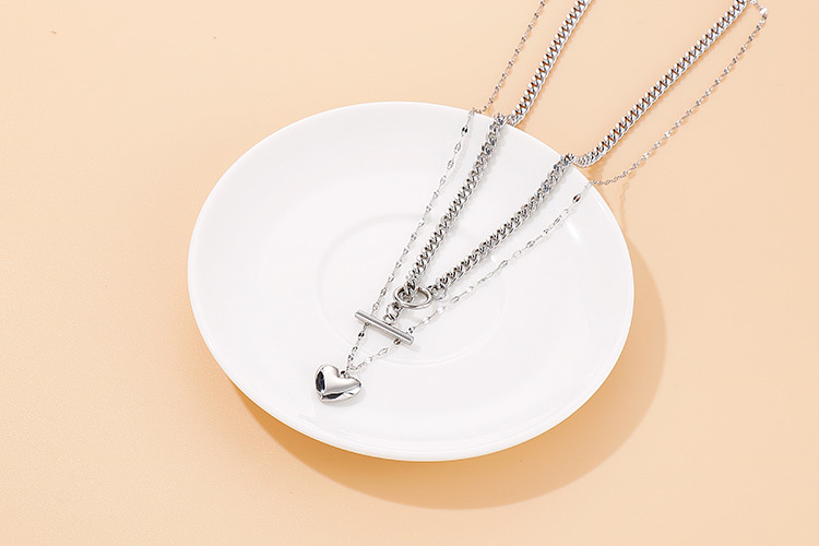 Wedding, Travel Occasion PVD Coated 18K Gold Plated Heart Titanium Steel Fashion Waterproof Non Tarnish Necklace