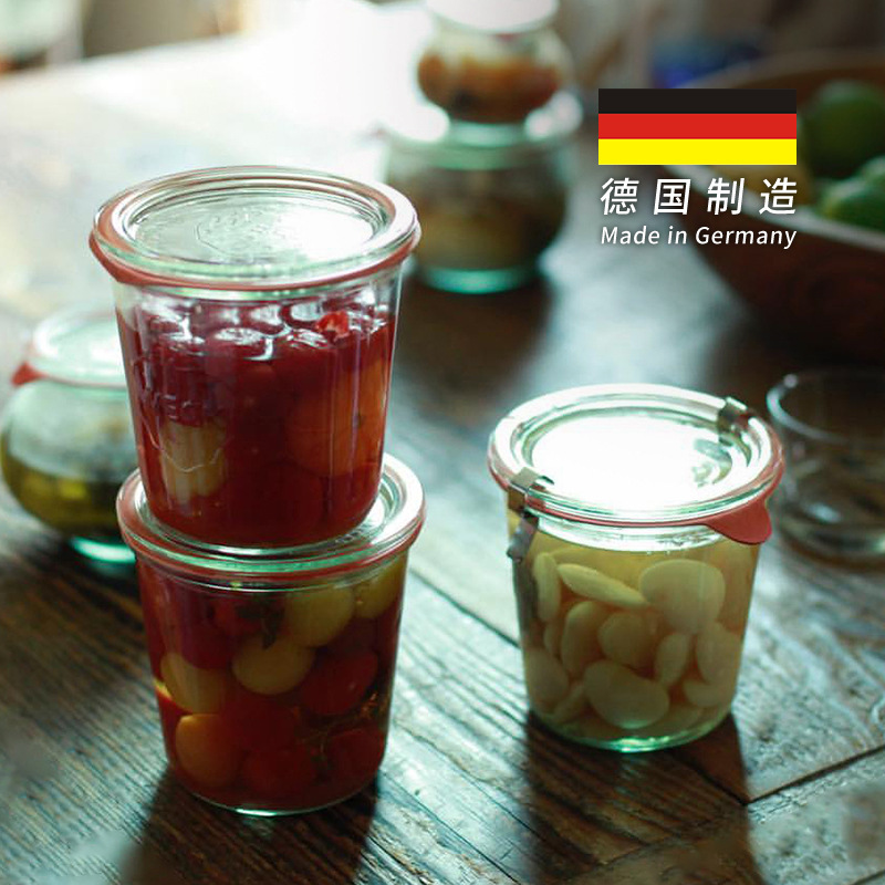 德国进口weck mold食级玻璃密封罐玻璃瓶蜂蜜酸奶果酱瓶储物罐|undefined