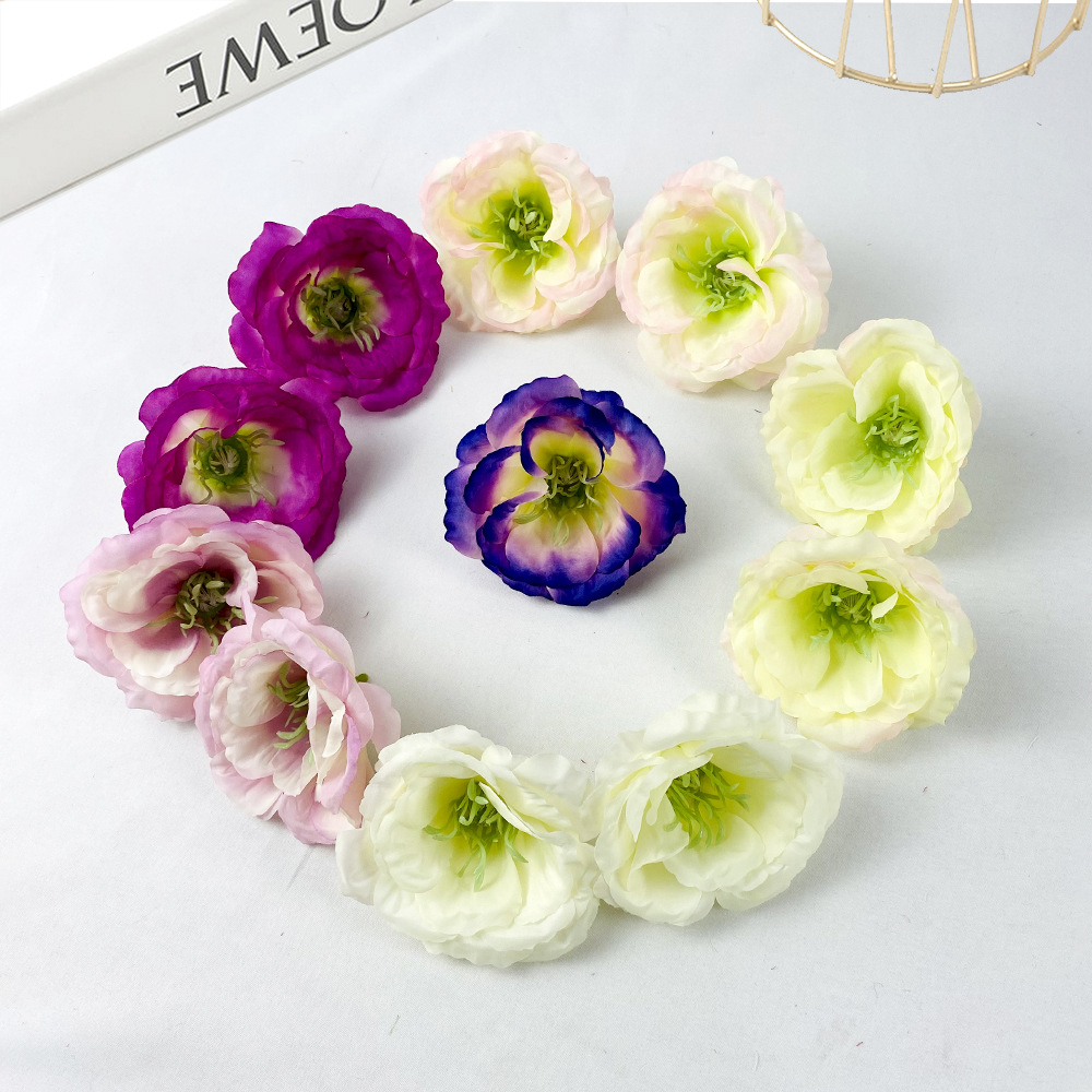 Simulación de flores de Platycodon di-i - diy pinzas de flores accesorios sombrero decoración de bodas para el hogar fotografía floral fresca