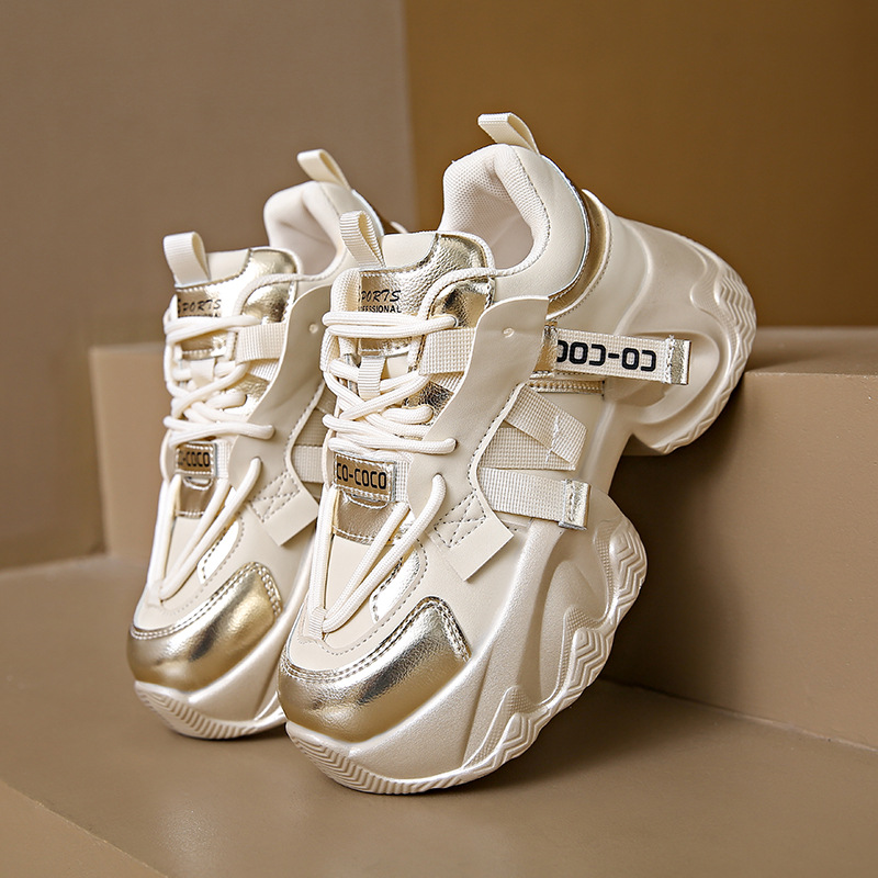 Dam Fritidsskor Sneakers Gummisula Dämpad Halkbeständig lättviktssko Sneakers_voghion.com