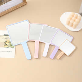 工厂批发手柄镜手持镜化妆镜随身便携式小镜子美妆广告镜印刷LOGO