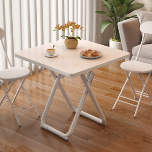 Foldable Table Dining Table Household Small Table Simple Round Table Rental House Outdoor Stall Eating New Northern Yellow