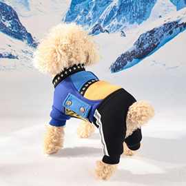 宠物狗狗服装秋冬加绒加厚保暖四脚衣厂家跨境新品