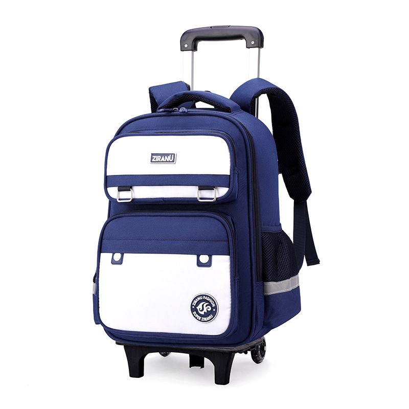 Pescado natural nuevo tirón mochila al por mayor escaleras mochila de estudiantes 3 - 6 grados antidesgaste