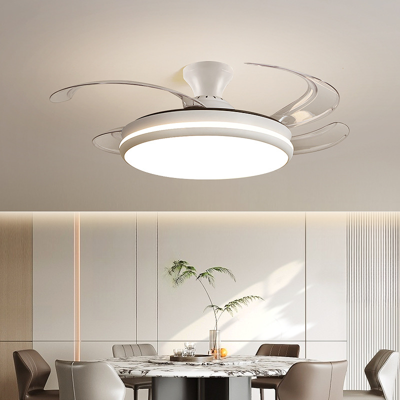 [Selección estricta] lámpara de ventilador minimalista 2025 nuevo ventilador de techo invisible dormitorio doméstico con ventilador eléctrico lámpara de vela