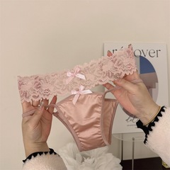 セクシーな花 ~ 少女の純粋な欲望の下着の女性の夏の薄いタイプの低い腰のレースの通気性の純綿の股の誘惑の情緒の底のズボン