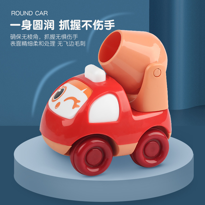 Tiktok Hot Cute Fun Cartoon Project Small Fleet Inertial Cartoon Warrior Car Model Boy Toys Wholesale