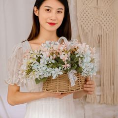 Wedding Seven Seas 5 Fork Fragrant Snow Orchid Artificial Flower Manufacturer Home Decoration Cross-Border Wholesale Artificial Flower INS Style MW66788