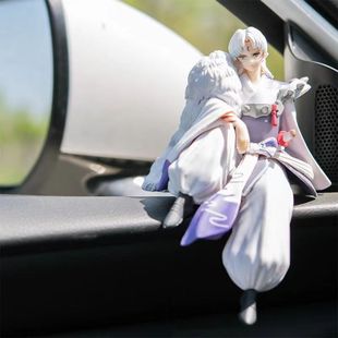 Inuyasha Sesshomaru Sitting Posture Instant Noodles Anime Handsome Girl Car Case Ornaments Hand-Made Office Gifts