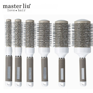 Steel wire Air aluminum tube roll comb air curling hair salon styling round comb European and American roll comb