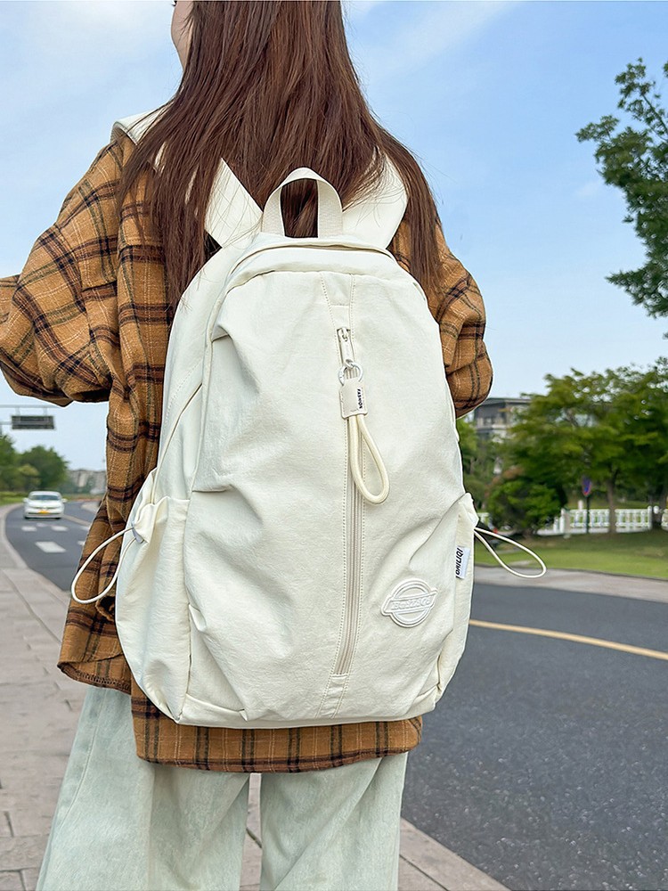 Solid color capacious wear-resistant backpack to go out for…