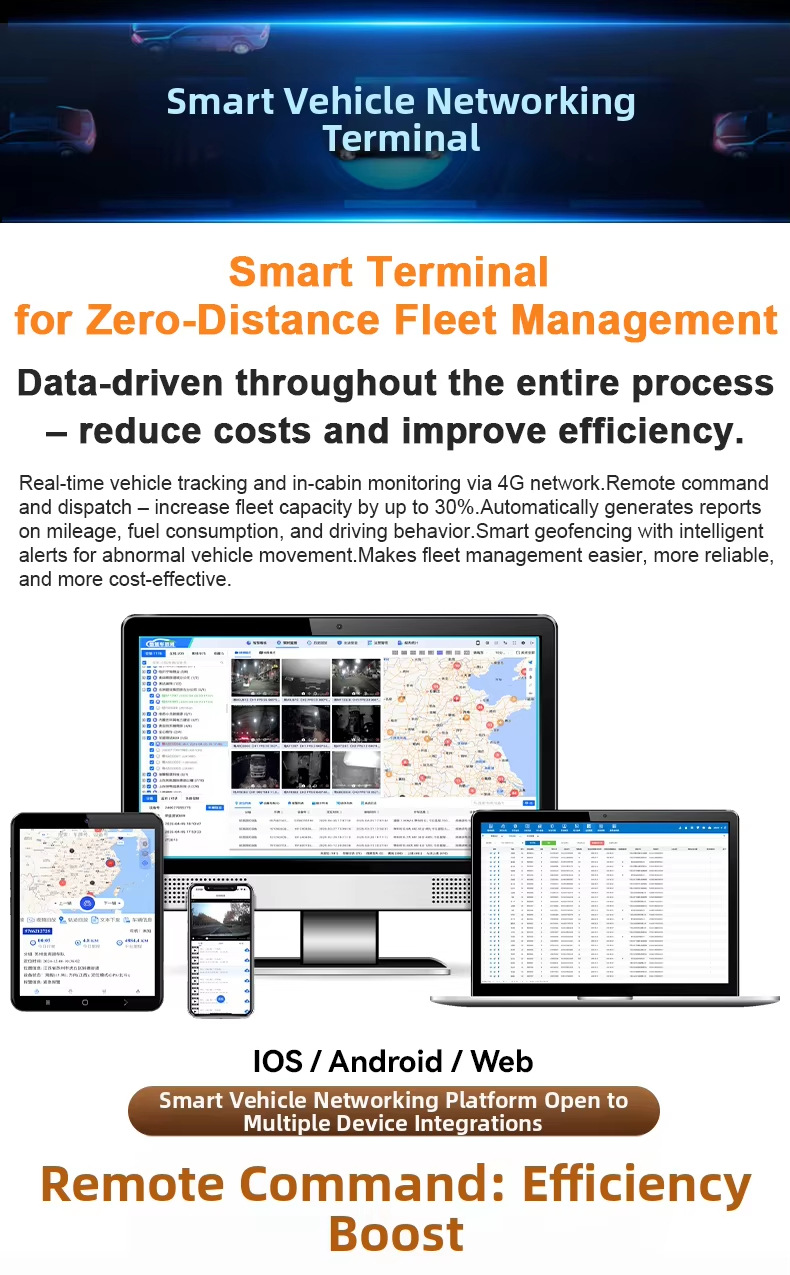 Driving Recorder Customized Remote Monitoring Pure Beidou Positioning Real-Time Video Recording Voice Intercom Api Fleet Management