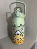 Cartoon capacious thermos, high quality straw, sports glass