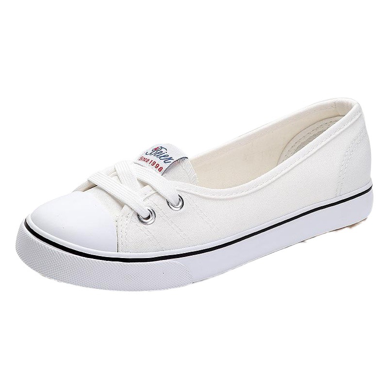 Bell 99-202 Women's Canvas Shoes White Shoes Women's Easiest for Match Literary Shallow Mouth Shoes Summer Wholesale Dropshipping