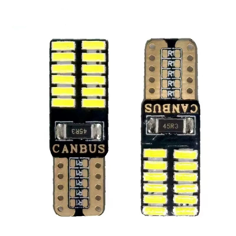 T10 4014 24SMD Обещающие широкополосные огни автомобиля LED декодирование W5W 194 лампа для чтения номерной прожектор