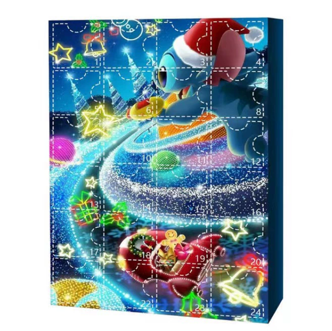 Календарь Advent Countdown Box (Sanrio KT) Рождественский сюрприз, 24 мини-фигуры с сюрпризом, 18×26×3 см