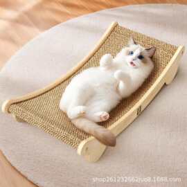 跨境猫抓板耐磨不掉屑猫抓板窝沙发躺椅一体爪垫立式大号耐磨玩具