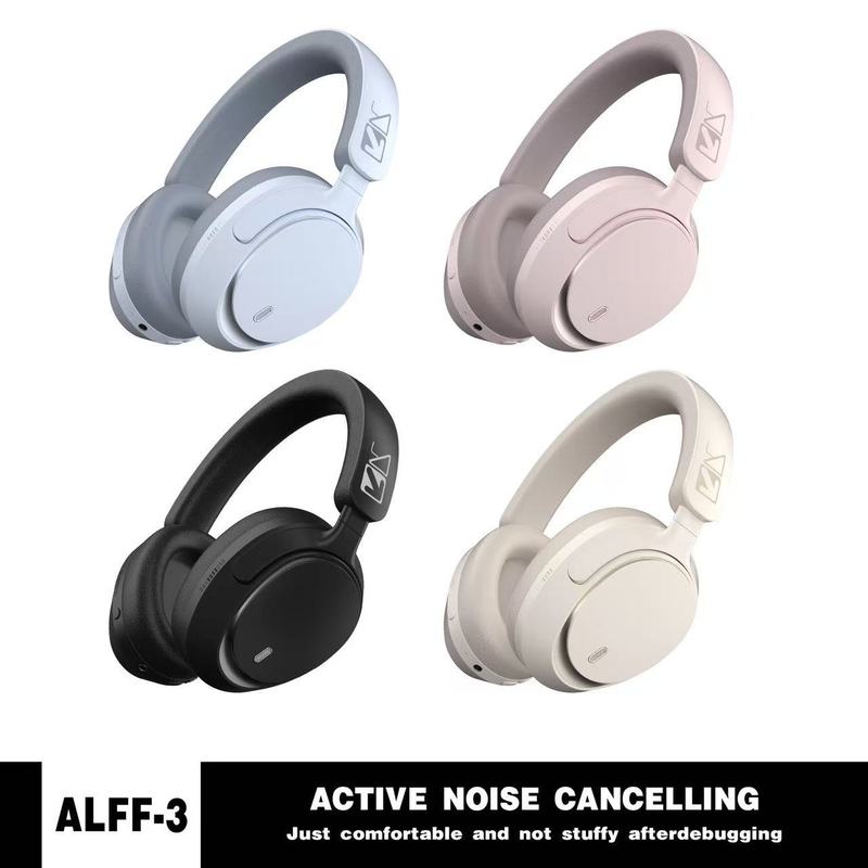 2025跨境新品AL-FF-3头戴式ANC蓝牙降噪耳机带皮包长续航工厂直销|undefined