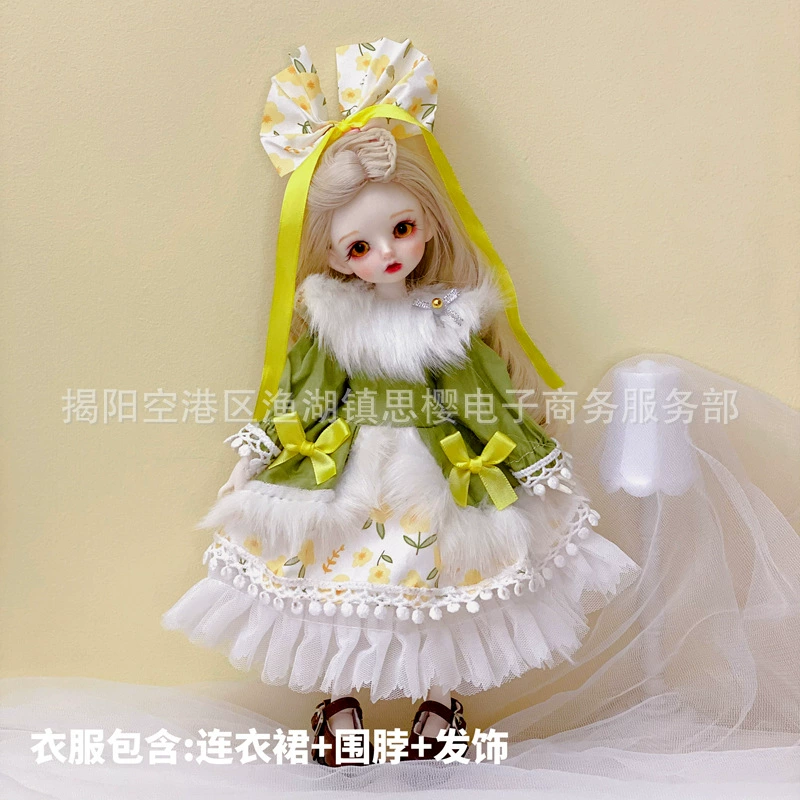 Doll clothes set, 30 cm 6-point BJD, Lolita-style outfit (multi-color YY options)