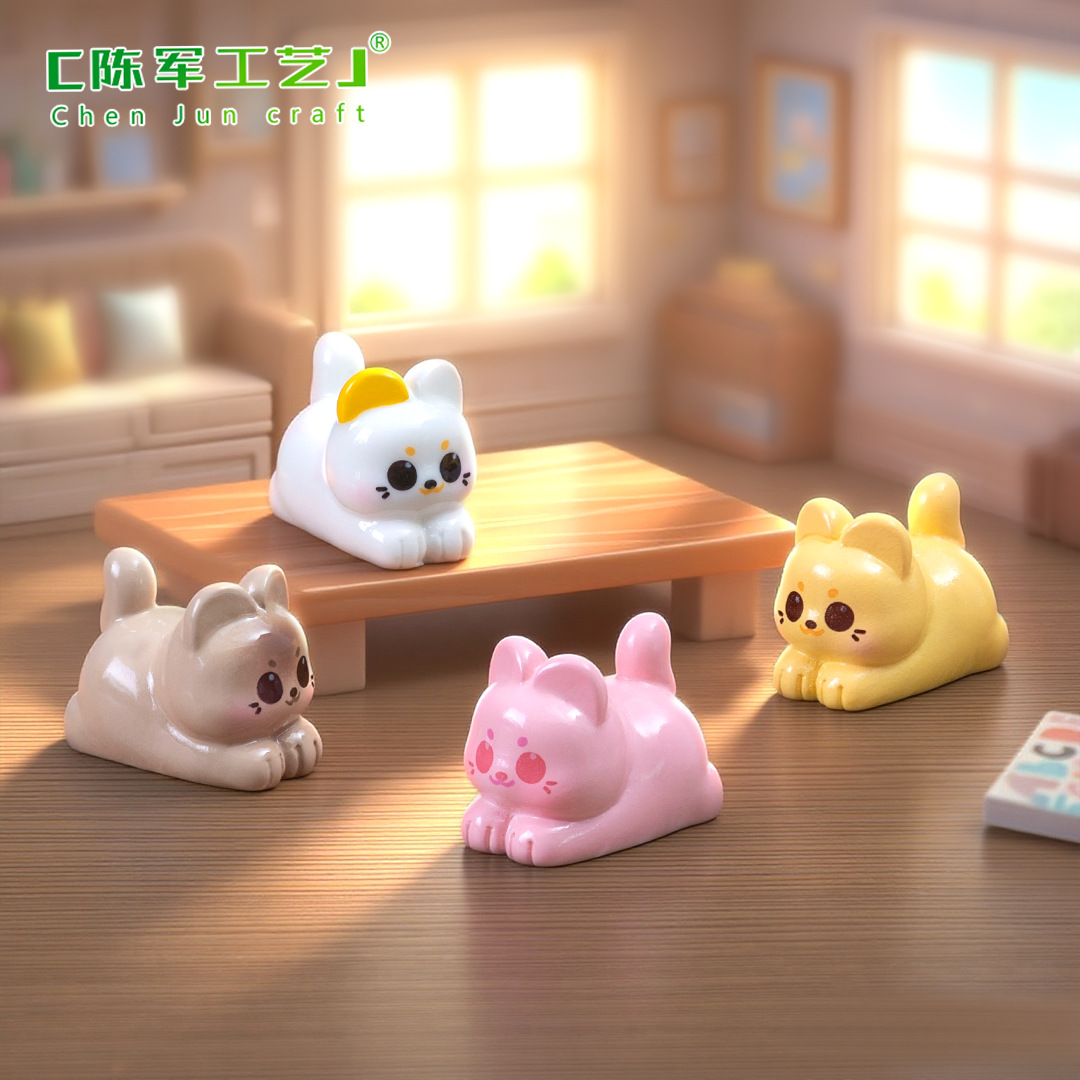 可爱Q萌趴趴小猫公仔萌粒DIY盲袋装饰品挂配件办公桌汽车载小摆件