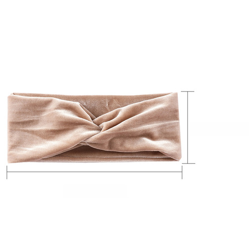 Velvet headband: Cross-style, wide-brimmed, elastic, knotted yoga and fitness accessory in a retro velvet design—perfect for both sports and everyday wear.