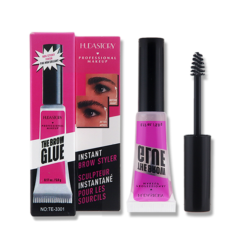 huda story Shaping Eyebrow Gel: Transparent water-resistant eyebrow shaping glue, natural, long-lasting and three-dimensional eyebrow gel details Picture