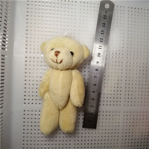 Plush Bag Charm, Handmade 8 cm Bear/Rabbit Accessory, Soft Plush Keychain, Random Color