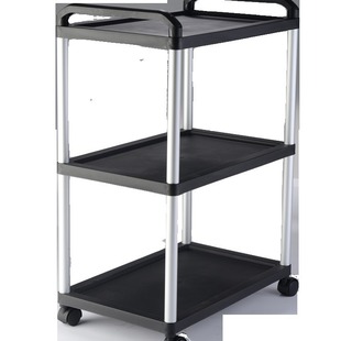 Hot Pot Cart Ingredients Plastic Cart Storage Dining Cart Trolley Small Side Dish Snack Cart Four-Wheel Kitchen Cart