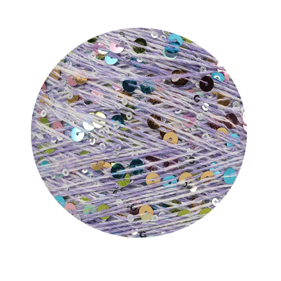 50g algodón lentejuelas hilo 3mm + 6mm peinado tamaño de lujo lentejuelas mano hilo tejer precio al por mayor