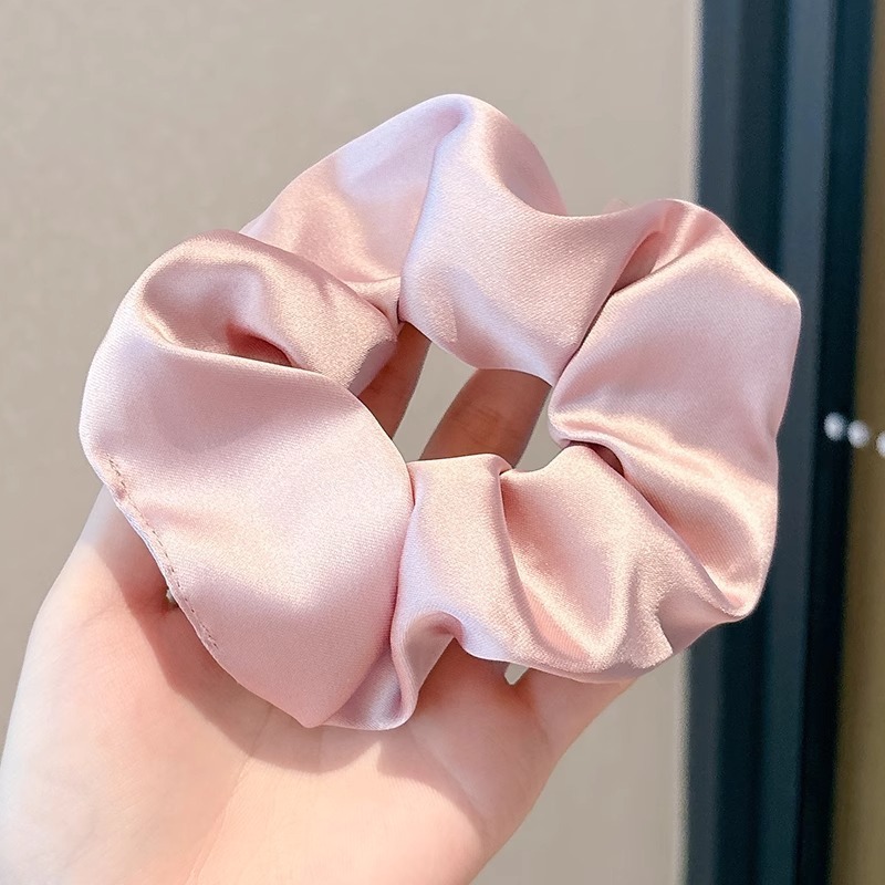 法式复古大肠发圈女高级感缎面韩系皮筋发绳森系头绳发饰大号头饰|undefined