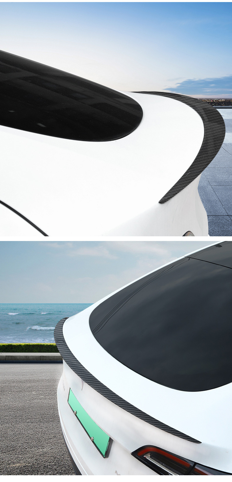 Suitable for the New Version of Model Y/3 Tesla Tail Wing Blow Molding Injection Molding Tail Wing P Version High Performance Fixed Wing Wholesale