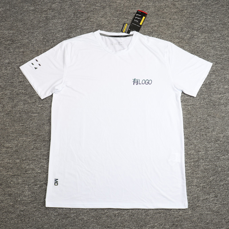夏の欧米のスポーツ速乾の服の半袖のtシャツの男性の夏のゆったりしているフィットネスの弾力の丸首の大きいサイズのカジュアルな上着|undefined