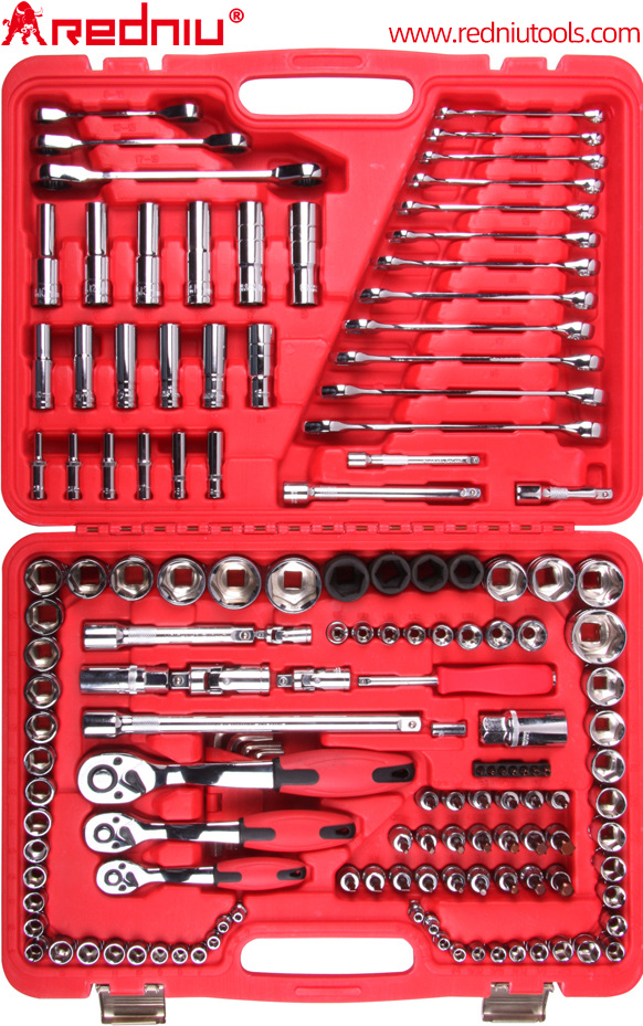 火花塞套筒棘轮扳手批头压配接杆两用扳手汽修五金吹塑盒工具箱