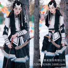 影楼新款内蒙古服装西藏少女少数民族特色套装长款内蒙古旅拍服装