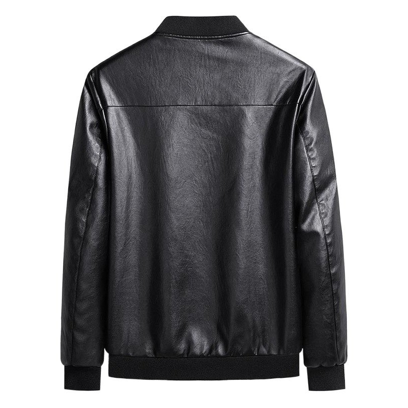 Foreign trade leather coat men's autumn new PU leather coat middle-aged men's thin leather jacket casual dad jacket men