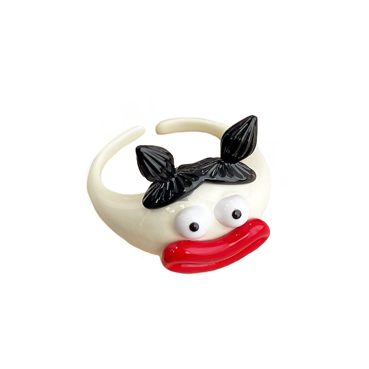 Cute cartoon one size ring, funny brand monster, jewelry for elementary school students