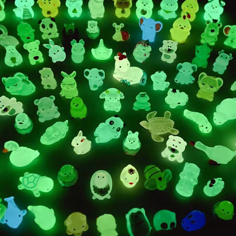 Luminous Stereo Cartoon Blind Bag Microminiature Animal Fruit Model Night Shiny Children's Toys Ornaments Internet Celebrity Small