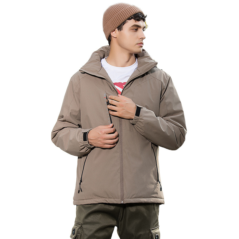 Chaqueta de estilo de moda al aire libre pareja chaqueta de algodón chaqueta de tamaño grande otoño ocio calentamiento turístico papá carga chaqueta