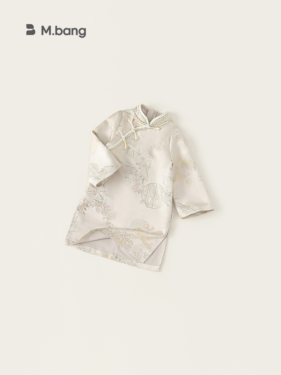 Yubao ropa infantil de otoño vestido de estilo chino primavera y otoño nuevo chino cheongsam vestido vestido antiguo vestido infantil image 3