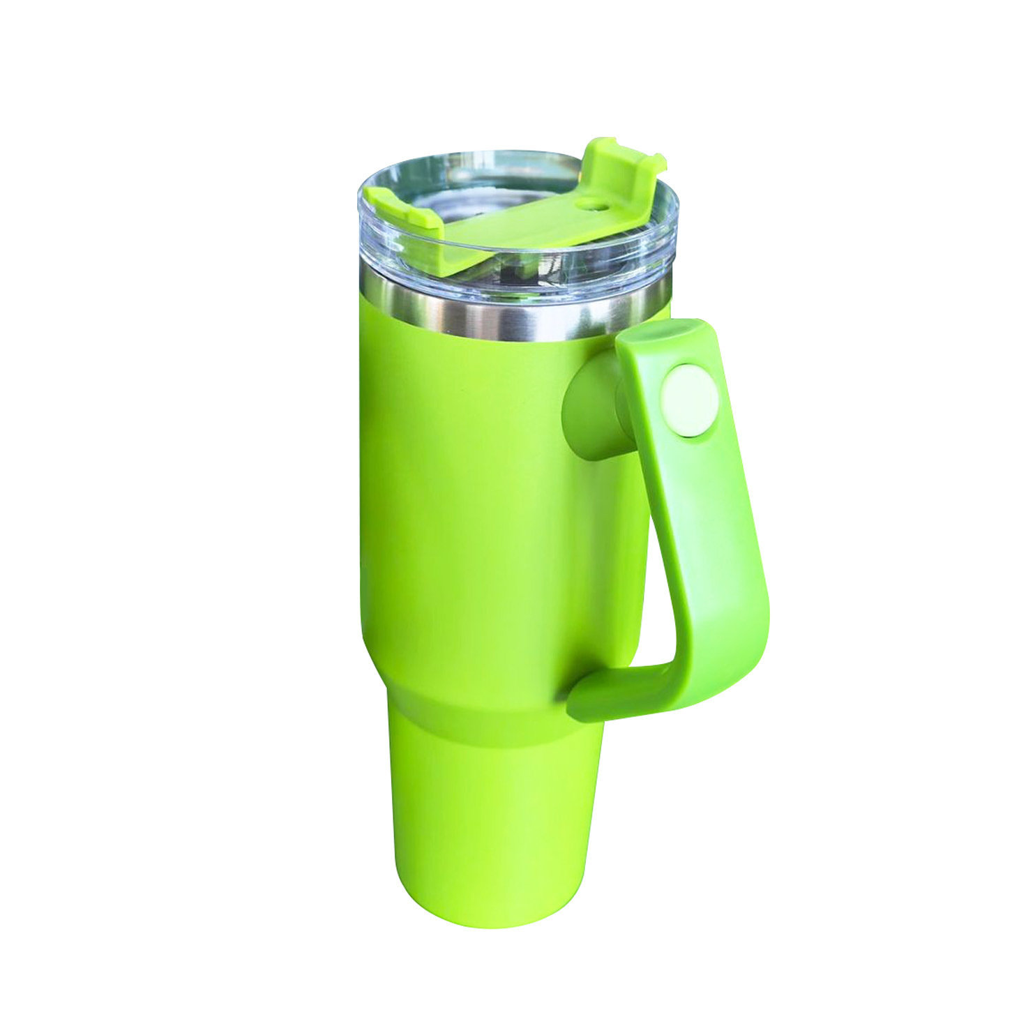 Cross-border 304 acero inoxidable hielo taza de mango giratorio taza de automóvil de gran capacidad con taza de paja al por mayor sin